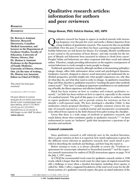 qualitative research article   qualitative research science