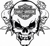 Harley Davidson Skull Stencil Motorcycle Stencils Logo Silhouette Clip Clipart Paint Printable Svg Vinyl Patterns Decals Bemis Tabitha Transparent Burning sketch template