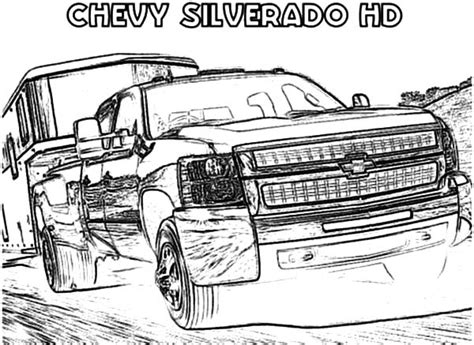 muscle chevy cars silverado coloring pages  place  color