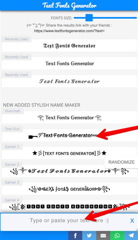 text fonts generator text fonts