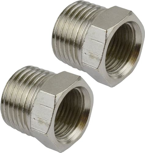 3 8 Bsp Male To 1 4 Bsp Female Threaded Adapter Hex Bush 2 Pack Ft079