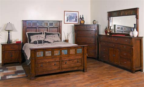 sunny designs furniture santa fe bedroom collection featuring storage bed  rustic king