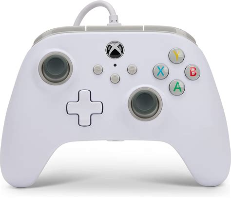 powera wired controller  xbox series xs white gamepad wired video game controller