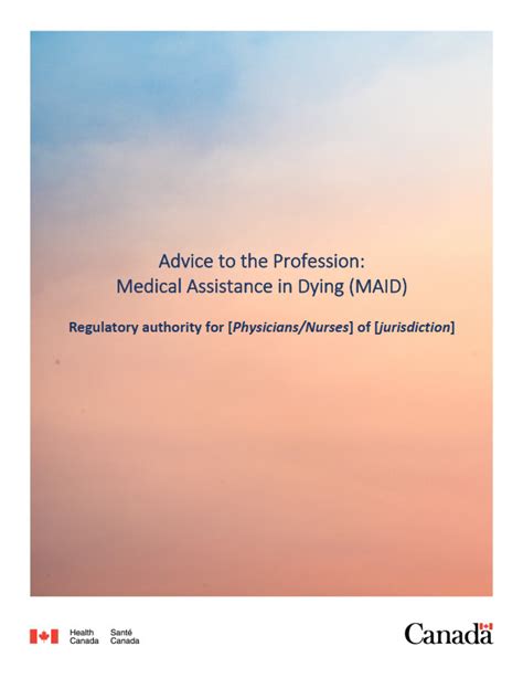 Advice To The Profession Medical Assistance In Dying Maid Canada Ca