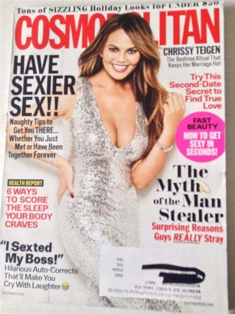 cosmopolitan magazine chrissy teigen sexier sex december 2016