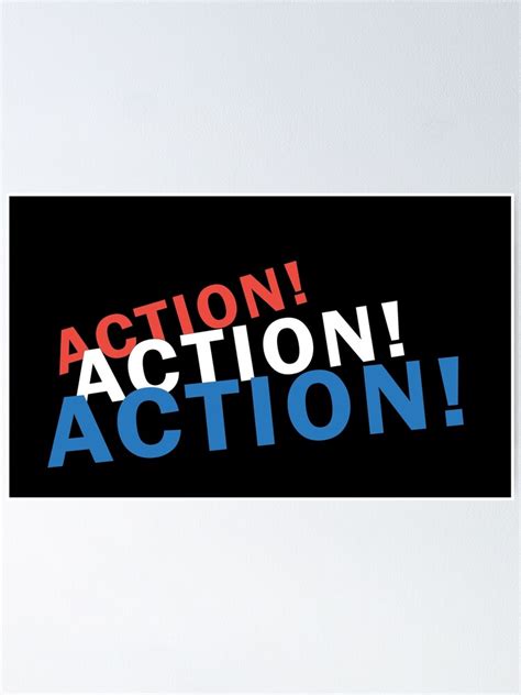 action action action poster  sale  iiishirts redbubble