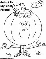 Coloring Pages Pumpkin School Sunday Friend Jesus Children Printable Church Words Kids Print Without Color Bible Churchhousecollection House Getcolorings Pumpkins sketch template