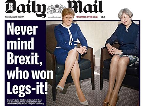 daily mail slammed for sexist ‘legs it joke after theresa may nicola