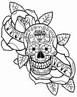 Skulls Muertos Oldschool sketch template