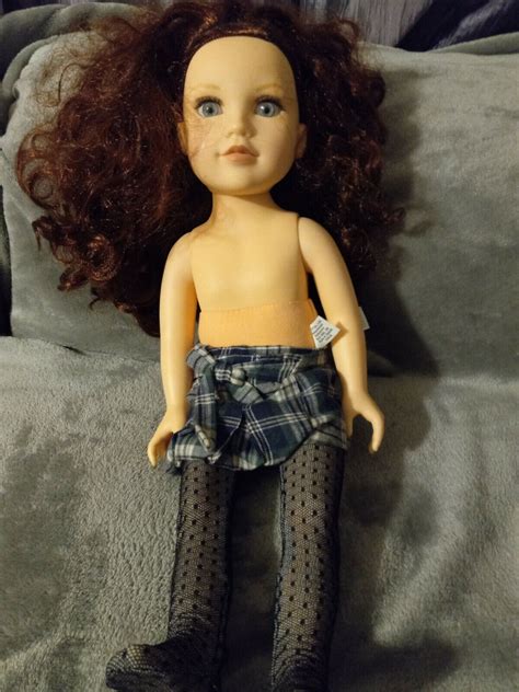 journey girls toys r us red auburn hair kelsey doll 18 green eyes 2012