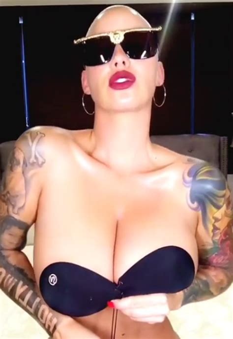 strapless bra boobs amber rose instagram video shocks as star flashes everything daily star