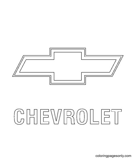 chevrolet logo coloring page  printable coloring pages