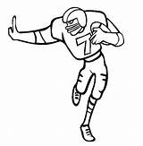 Coloring Player Football Kids Pages Running Nfl American Drawings Drawing Players Cool Back Printable Sports Clipart Touchdown Line Logo Cartoon sketch template