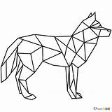 Geometric Animals Animal Wolf Draw Drawing Geometrische Zeichnung Kunst Formen Origami Shapes Easy Drawings Simple Polygon Drawdoo Zeichnen Geometrischer Step sketch template