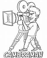 Coloring Cameraman Topcoloringpages sketch template