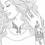 Coloring Pages Lady Getcolorings Pretty sketch template