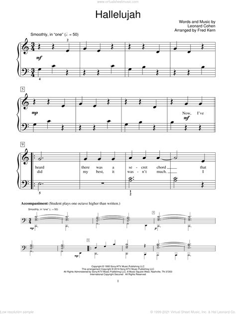 Printable Full Hallelujah Piano Sheet Music Printable Word Searches