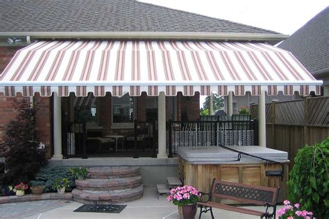 retractable patio awnings  spa hot tub