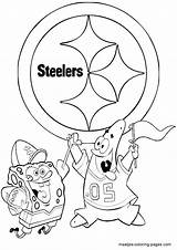 Steelers Coloring Pages Spongebob Pittsburgh Football Logo Helmet Nfl Bengals Printable Color Apple Playing Cartoon Drawing Sheets Getcolorings Kids Getdrawings sketch template