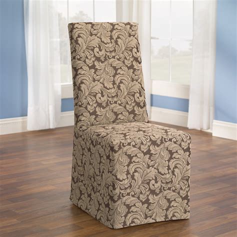 fit scroll classic dining chair skirted slipcover reviews wayfair