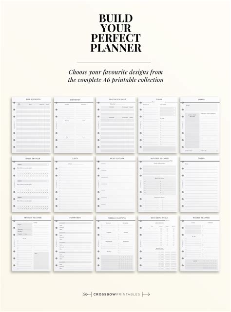 printable  project planner printable  printable inserts etsy