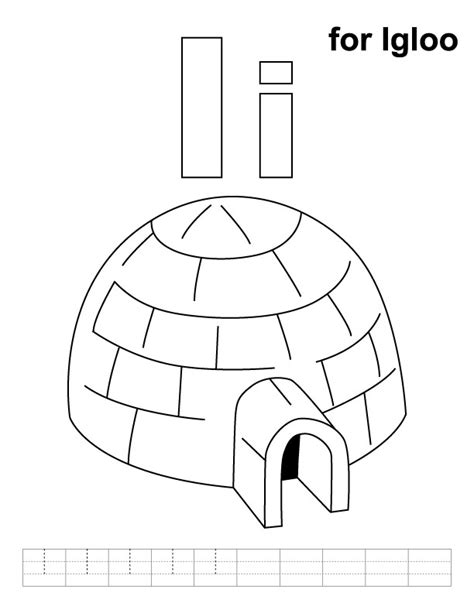 igloo coloring page coloring pages
