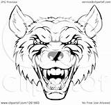 Wolf Face Growling Clipart Aggressive Illustration Vector Royalty Atstockillustration Clipartof Collc0021 Protected sketch template
