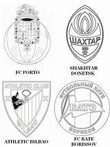 Coloriage Ligue Porto Bilbao Uefa Athletic Donetsk Shakhtar Ausmalbilder Borissov Bate Grupo Coloriages Dortmund Borussia Ausmalen Schalke Ohbq Malvorlagen sketch template