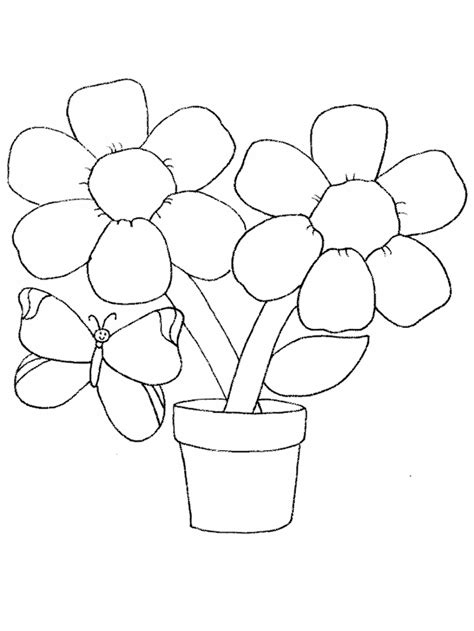 large flowers colouring pages
