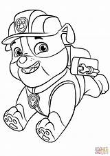Coloring Paw Patrol Rubble Printable Backpack Pages Print Pdf sketch template