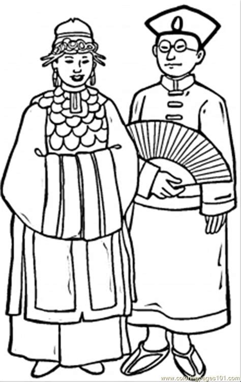 chinese people coloring pages