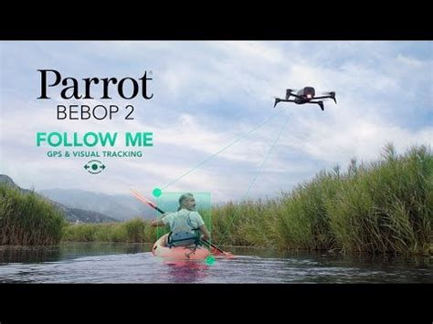 parrot bebop  follow  gps visual tracking youtube