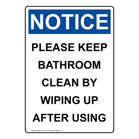 osha   bathroom clean  wiping  sign