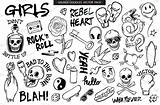 Graffiti Doodles Grunge Doodle Vector Tattoo Drawing Flash Tattoos Pack Choose Board sketch template