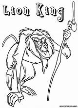 Lion King Pages Coloring Print Rafiki sketch template
