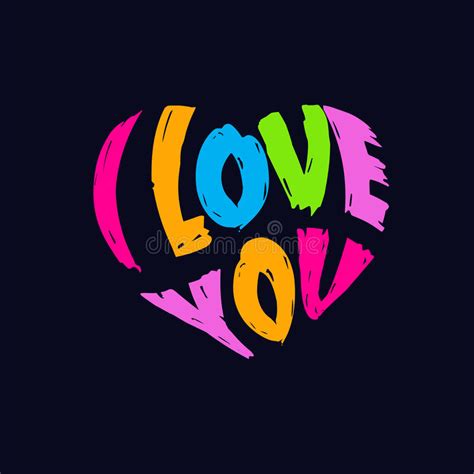 I Love You Heart Shape Logo Stock Vector Illustration Of