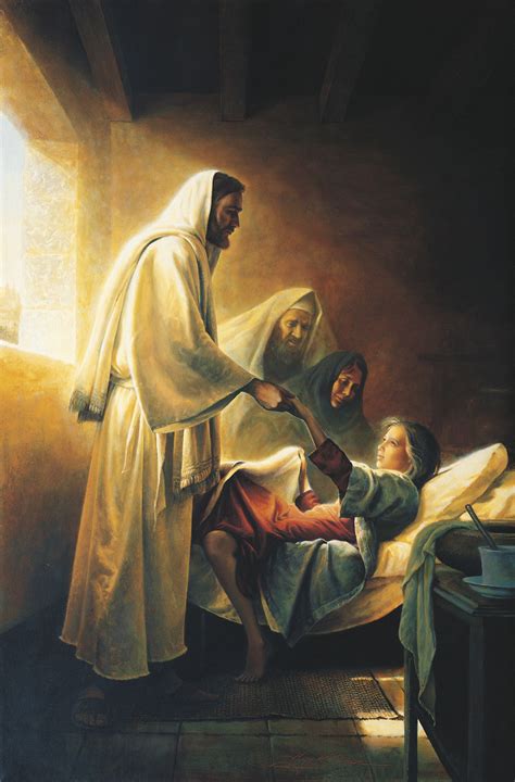 jesus blessing jairus s daughter christ raising the daughter of jairus