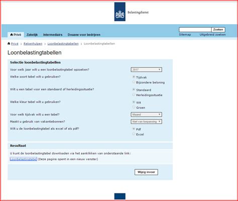 loonheffingstabellen   pardon consult