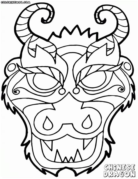 printable chinese dragon head