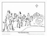 Coloring Wise Men Story Christmas Kids Bible Pages Activity Kings Jesus Children Birth Printable sketch template