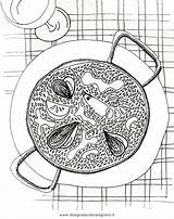 Paella Alimenti Disegnidacoloraregratis sketch template