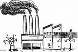 Pollution Factory Air Smoke Vector Illustration Stock Doodle Save Chimneys Drawn Coming Building Hand Its sketch template