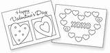 Cards Valentine Foldable Valentines Kids Printable Coloring Template Pages Card Exchange Choose Board sketch template