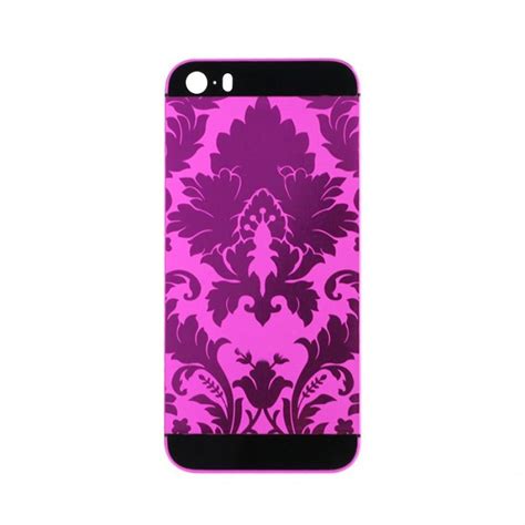 Matte Hot Pink Iphone 5 5s Se Housing Flower Design No1
