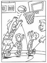 Basketbal Kleurplaten Basketballen Doelpunt Kleurplaat sketch template