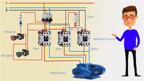 phase motor wiring color code