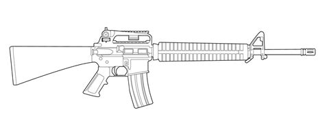 assault rifle coloring coloring pages