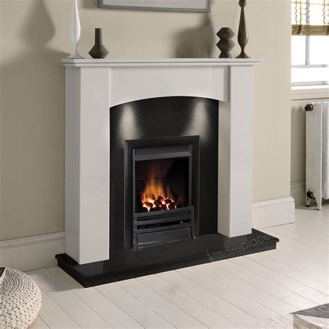 black  white fireplace white fireplace surround black  panel hearth modern set suite