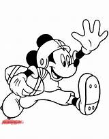 Mickey Football Coloring Pages Mouse Disneyclips Running sketch template