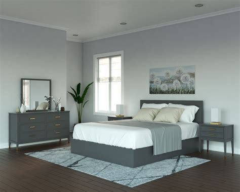 what colours go with light grey bedroom